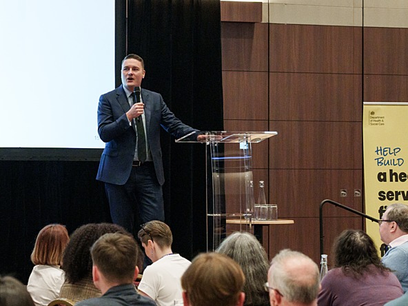 Wes Streeting at NHS event