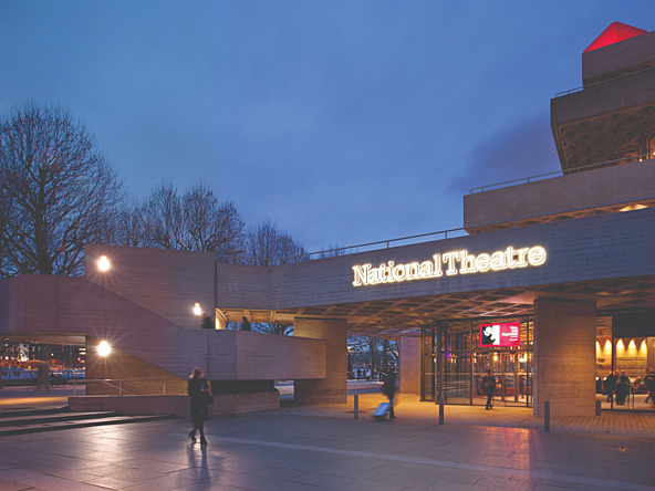 photograph of national gallery at night